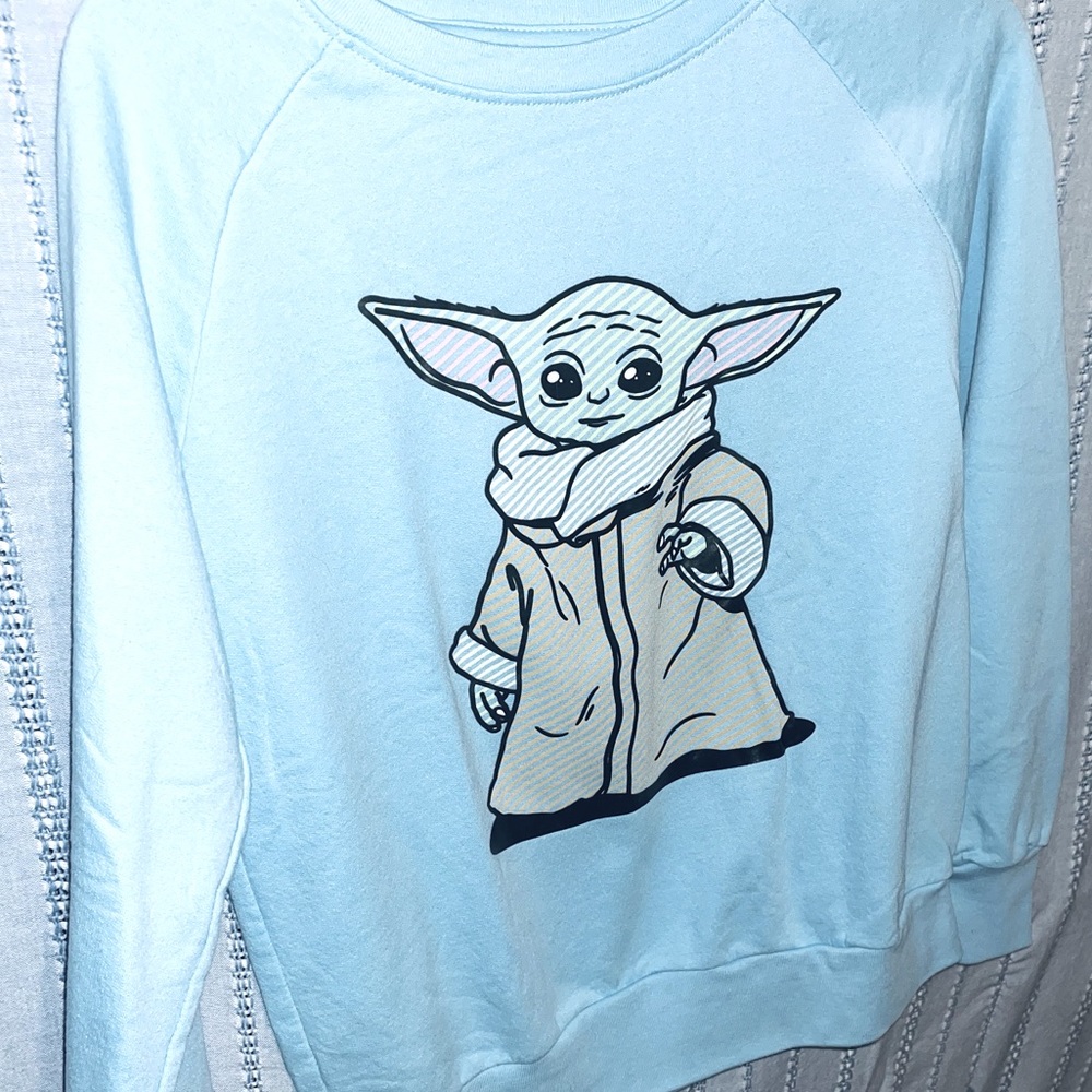 The Child/ Yoda, light blue sweatshirt